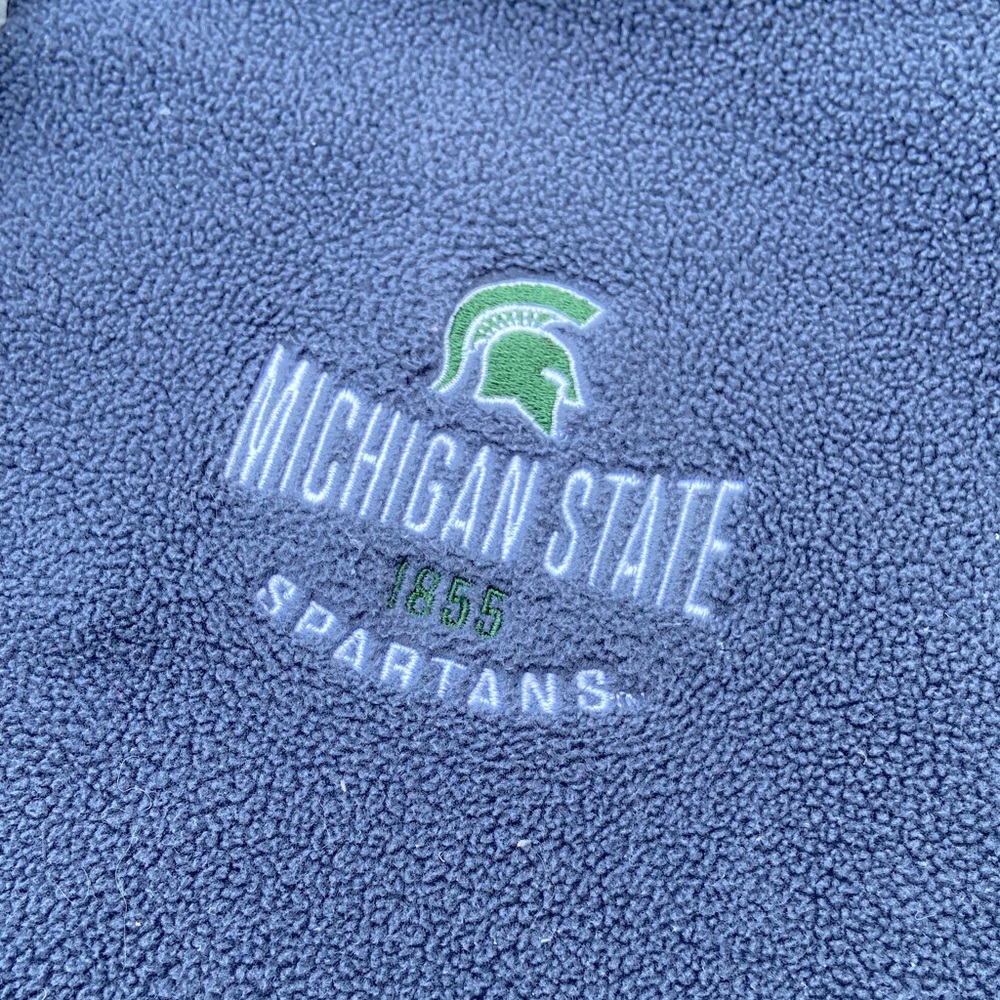MSU Champion Fleece Gray Pull Over with Pockets Women’s Medium Michigan State - Picture 3 of 8